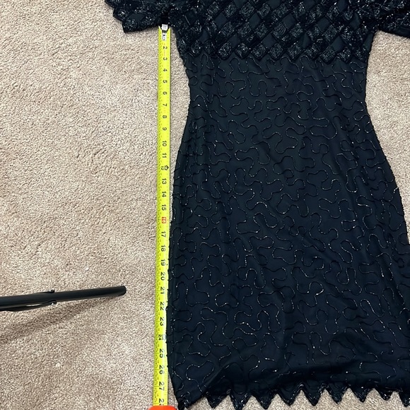 VINTAGE SILK LAURENCE KAZAR NEW YORK SEQUIN DRESS-SIZE SMALL - Picture 14 of 14